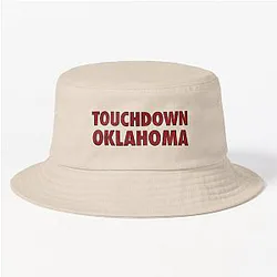 Touchdown Oklahoma Crimson Text Bucket Hat