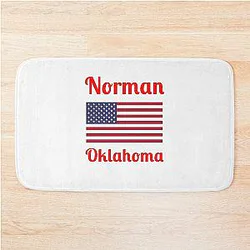 Norman Oklahoma Stylish Prints Bath Mat