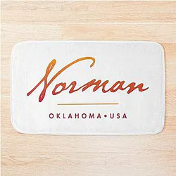 Norman Oklahoma Typographic Design Bath Mat