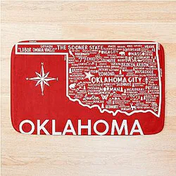 Oklahoma Map Bath Mat