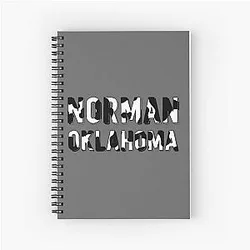 Norman Oklahoma Cowprint Spiral Notebook.