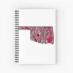 Crimson and Cream Oklahoma Notebook