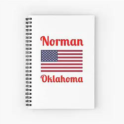 Norman Oklahoma Stylish Prints Spiral Notebook