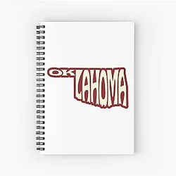 Oklahoma Red Cream Spiral Notebook