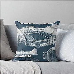 Owen Field Oklahoma Throw Pillow