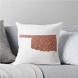 Crimson Oklahoma Throw Pillow