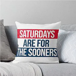 Saturdays Are for the Oklahoma Sooners Throw Pillow