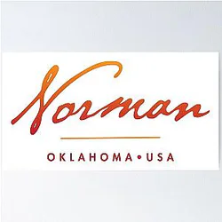 Norman Oklahoma Typography Design Poster