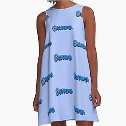Oklahoma Flag Graffiti A-Line Dress