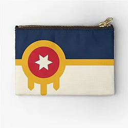 Flag of Tulsa, Oklahoma Zipper Pouch