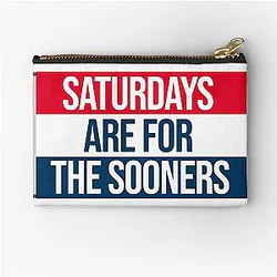 Saturdays are for the Oklahoma Sooners Zipper Pouch