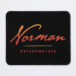 Norman Oklahoma Typographic Design Mousepad