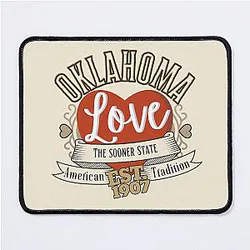 Oklahoma Love Mouse Pad