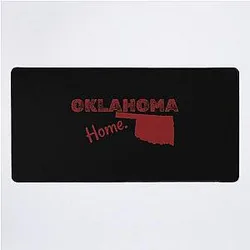 Oklahoma Home Vintage Distressed State Pride Desk Mat