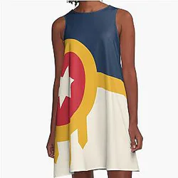 Flag of Tulsa, Oklahoma A-Lined Dress