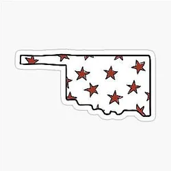 Oklahoma with Star Sticker