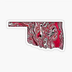 Crimson and Oklahoma Sticker