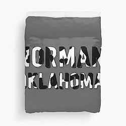 Norman Oklahoma Cow Print Duvet Cover