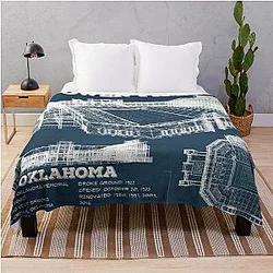 Owen Field Oklahoma Throw Blanket