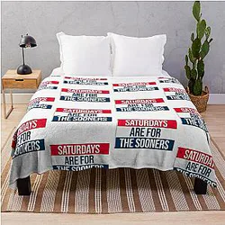 Saturdays for the Oklahoma Sooners throw blanket