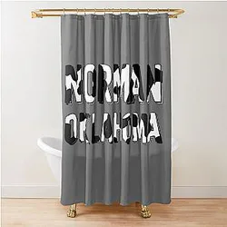Norman Oklahoma Cow Print Shower Curtain