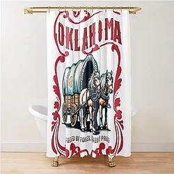 Oklahoma Fueled by Ponies, Driven by Pride Oklahoma Shower Curtain