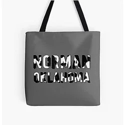 Norman Oklahoma Cow Print Tote Bag