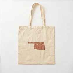 Crimson Oklahoma Cotton Tote Bag