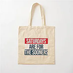 Saturdays for the Oklahoma Sooners Cotton Tote Bag