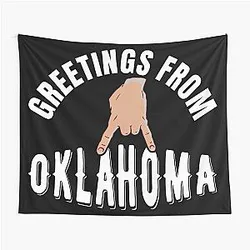 Greetings From Oklahoma University Horns Tapestry