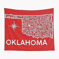 Oklahoma Map Tapestry