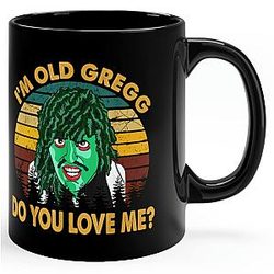 Vintage Old Gregg Coffee Mug, Gift Mug, Do You Love Me Essay Style Mug with Sunset Design