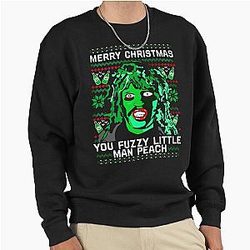 Merry Christmas You Fuzzy Little Man Old Gregg Crimp Pullover Sweatshirt