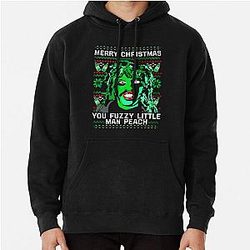 Merry Christmas You Fuzzy Little Man Mighty Boosh Crimp Pie Pullover Hoodie