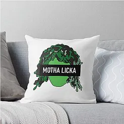Old Gregg Motha Licka Throw Pillow