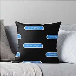 Old Gregg Meme Speech Throw Pillow