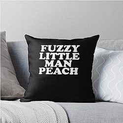 Old Gregg Fuzzy Man Peach Throw Pillow