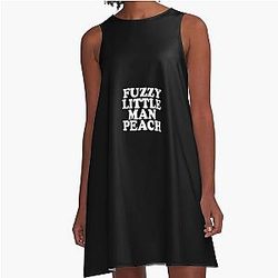 Old Gregg Fuzzy Man Peach A-Line Dress