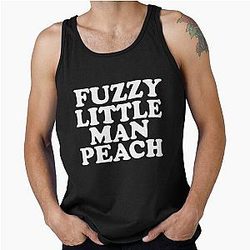 Old Gregg Fuzzy Man Peach Tank Top
