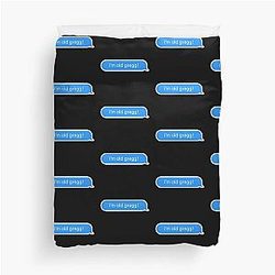 Old Gregg Popular Meme Speech Mood iMessage Duvet Cover