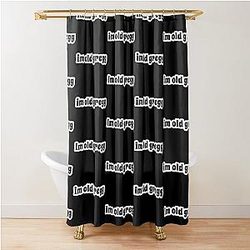 I'm Old Black Shower Curtain