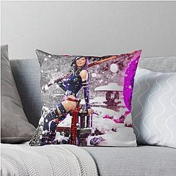 Olivia Munn as Psylocke Throw Pillow