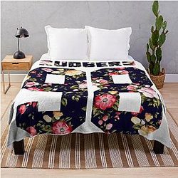 Omar Rudberg Floral Jersey Throw Blanket