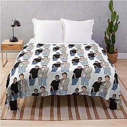Omar Rudberg and Edvin Ryding throw a blanket