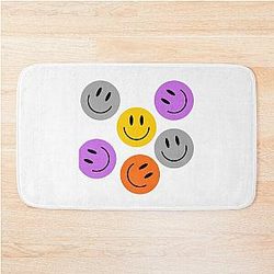 Happy Smiley artwork Young royals Omar Rudberg Bath Mat