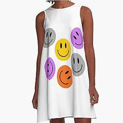 Happy Smiley Young artwork The royals Omar A-Line Dress