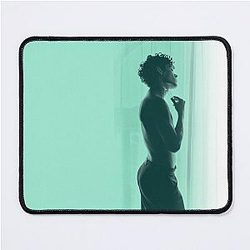 Omar Rudberg Silhouette Cyan Mouse Pad