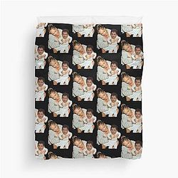 Rihanna Her Son Omar Rudberg Duvet Cover