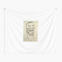 Omar Sy Caricature Tapestry