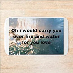 One Direction Song Lyric Bathroom Rug